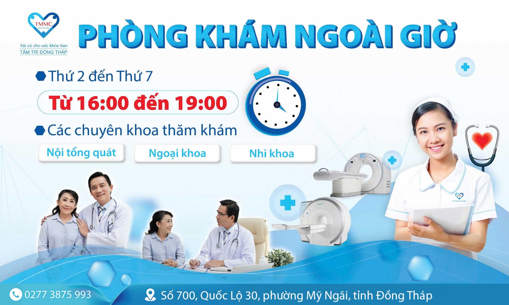 Phòng khám dịch vụ ngoài giờ tại BVĐK Tâm Trí Đồng Tháp