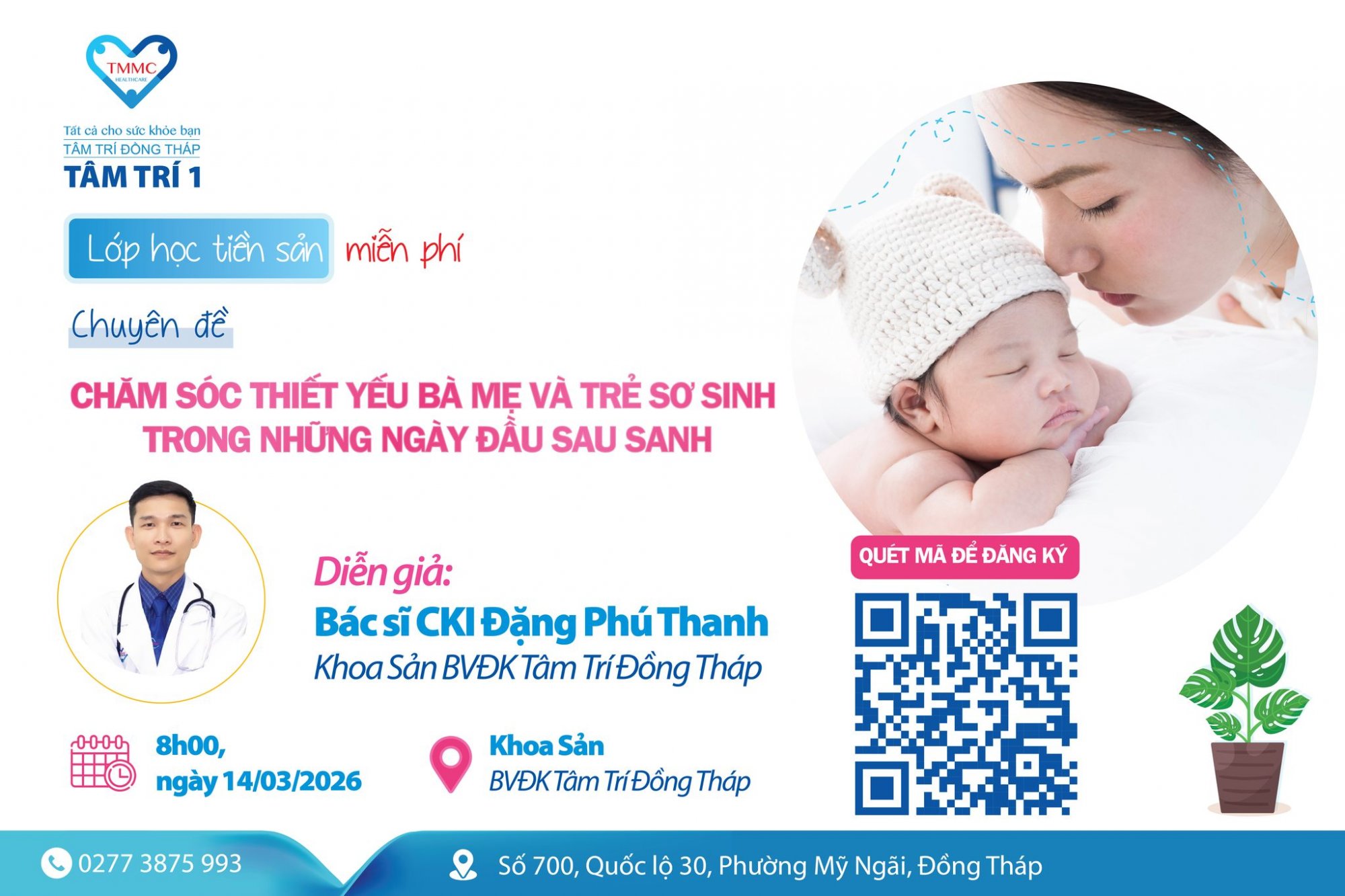 Lớp tiền sản chuyên đề: “Chăm sóc thiết yếu bà mẹ và trẻ sơ sinh trong những ngày đầu sau sanh”