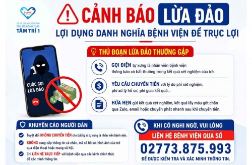 Cảnh báo lừa đảo, lợi dụng danh nghĩa Bệnh viện để trục lợi