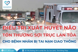 Điều trị xuất huyết não, tổn thương sợi trục lan tỏa cho bệnh nhân Campuchia bị tai nạn giao thông