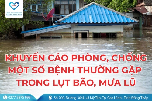 Khuyến cáo phòng, chống một số bệnh thường gặp trong lụt bão, mưa lũ