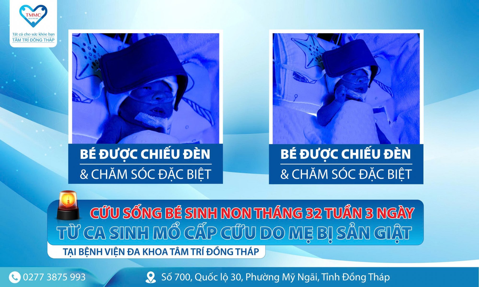 Cứu sống bé sinh non tháng 32 tuần 3 ngày từ ca sinh mổ cấp cứu do mẹ bị sản giật