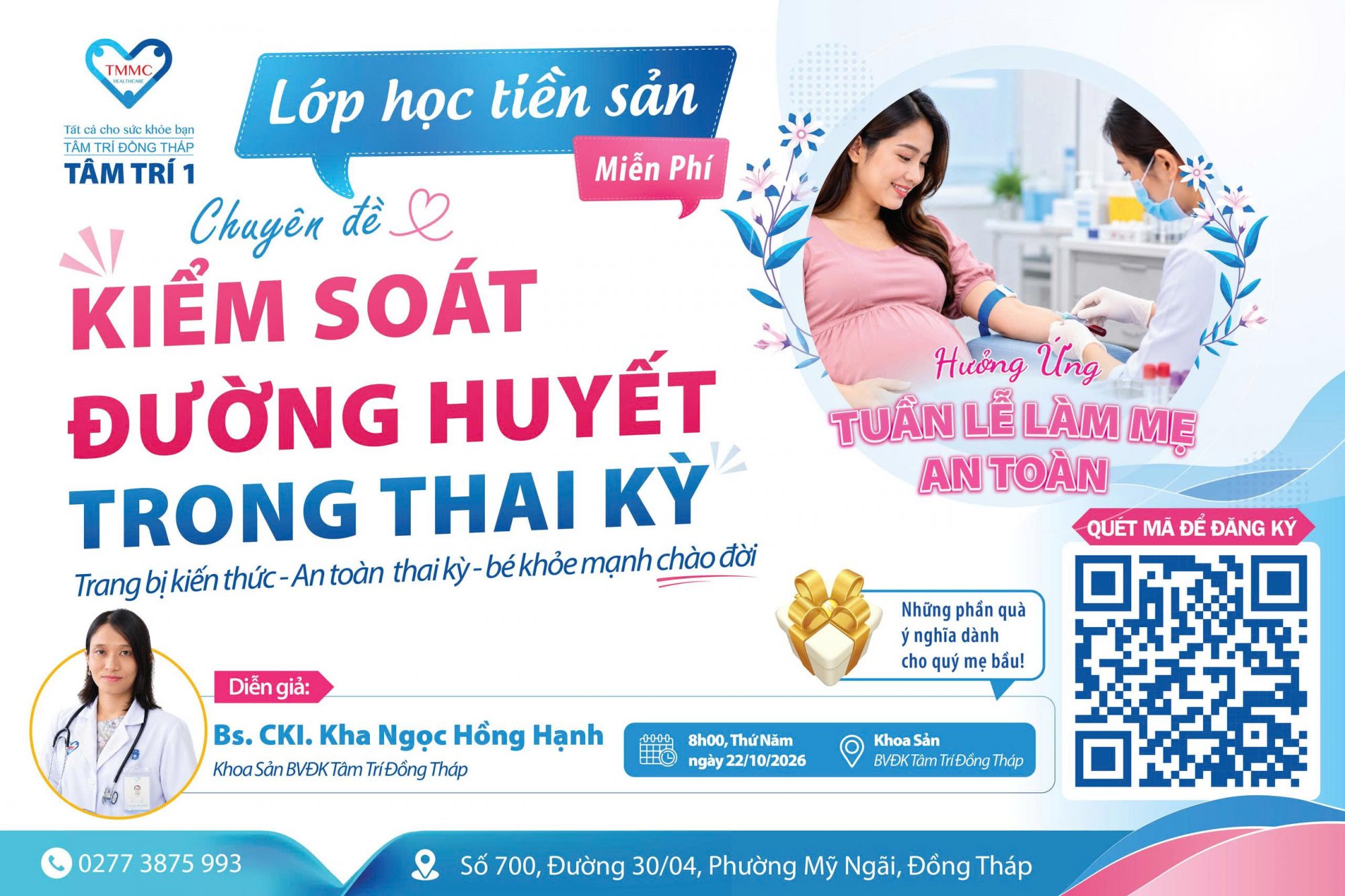 Lớp tiền sản chuyên đề: “Kiểm soát đường huyết trong thai kỳ” - Hưởng ứng “Tuần lễ làm mẹ an toàn”